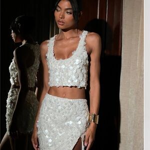 MESHKI sequin set (top and skirt)